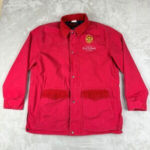 VTG Walls Chore Jacket Mens XL Red Blanket Lined Barn Coat Workwear Canvas USA